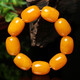 Miaojufu Polish Old Beeswax Bracelet Men's Original Chicken Oil Yellow Amber Bracelet Women's Barrel Beads with Certificate Style 2 (Women's Barrel Beads) 0 Carat Bead Ruler