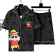 UKUHPK夏季男士卡通短袖睡衣宽松大码家居服 卡通3271【品牌款】 M 标准(高165\100斤)