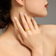 Old temple gold ring pure gold broken ice single ring women's ring gift for girlfriend and wife birthday gift broken gold ring #15 about 1g