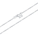 Mengjinyuan Platinum Necklace PT950 Plain Chain Simple Stacking Necklace Couple Style Gift for Girlfriend or Wife