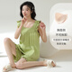Yalu pure cotton pajamas for women in summer with chest pad suspender shorts vest full cotton sweet casual home clothing set 6167-1 No wear bra Cool and comfortable M Recommended 80-100Jin [Jin equals 0.5 kg]