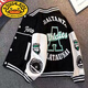 G.Duckkids Chaqueta para niños Spring and Autumn New Children's Clothing Boys Clothing Autumn Medium y grande uniforme de béisbol para niños Jaqueta de la calle frita Negro Un abrigo de uniforme de béisbol 120 Altura recomendada 112 cm