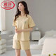 Langsha Light Luxury Pyjamas für Frauen in Sommer-Baumwollshorts-Shorts Einfacher ungezwungener Baumwollstil für Outdoor-Kleidung Z9855 M 80-100JIN [Jin gleich 0,5 kg]