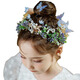 ENRMIIV butterfly elf fairy headdress children's blue pink garland hair accessories girls performance dress crown crown headband super fairy braided hair garland butterfly dancing - blue