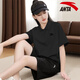 
Anta sports suit for women summer polo shirt for women short-sleeved T-shirt for women shorts for women quick-drying ice silk loose breathable casual suit pure white/black L