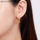 BMOI Old Phoenix 999 gold pure gold gold-plated silver-carved round bead earrings fashionable and elegant women's earrings fashion 0.01g Fat Donglai same style Transfer bead earrings Fat Donglai same style