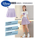 
Disney (Disney) girls skirt tennis skirt children's summer autumn skirt pants big children pleated skirt suit girls jk sports short skirt 9889T shirt + 4018 taro paste cream 140