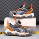 Jungen Baotou Sandalen 2025 Sommer mittelgroße Kinder Sportknöpfe Strandschuhe weiche Sohle Anti-Rutsch-Kinderschuhe 6623 Schwarze Farbe 35