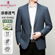Mengtejiao Mengtejiao Casual Suit Men 2025 Spring delgada Mulberry Silk Top Formal Traje Jacket Men Gray 9930 M 170/Sugirió 100-115Jin [Jin equivale a 0.5 kg]