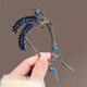 Red makeup Nuo high-end blue wheat ear hairpin for women new Chinese Hanfu cheongsam U-shaped hairpin back of the head rocking plate hairpin F3459 blue wheat ear-U-shaped hairpin