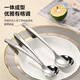 Carole 316 stainless steel spoon food grade long handle round spoon Western food spoon soup spoon spoon spoon eating spoon 316L imported from Germany, round spoon, extra thick material - large size 3 pieces