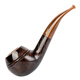 SAVINELLI imported handmade heather pipe traditional 673 collection, large solid wood curved pipe men's gift [Tundra 673 type with double waistline]