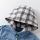 DAVE&BELLA children's denim shirt spring new boys hoodie pure cotton children's long-sleeved jacket baby clothes denim blue ready stock 80 cm (recommended height 73-80cm)