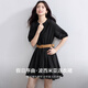 
Chamdora Bohemian pure cotton tied V-neck dress for women summer ruffled rotator sleeves A-line skirt romantic midi skirt