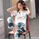 Modal Cotton Pyjamas für Frauen in der Sommer-Kurzärmel-Hosen für lose und große Größe für Sommerkleidung 2025 neues Modell H3527 (RC Modal Soft and Bequeme) M 80100jin [Jin entspricht 0,5 kg]