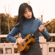 Encore (AKOULS) Ukulele entry-level Uklili 23-inch children's small guitar for girls, 23-inch blue + package + teaching