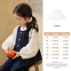 
LUSON Obao Okids Children's Clothing Baby Denim Set Women's Fashionable 2025 Autumn New Girls Puff Sleeve Shirt Set