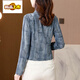 Chuzhi 2025 Nouvelle chemise boutonnée rétro chinoise pour les femmes en automne de chemise mère d'âge moyen à la mode courte 6627 # Couleur d'image m [Suggestion 85-100jin [Jin est égal à 0,5 kg]]]