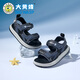 Bumblebee children's shoes, elementary school children's beach shoes, summer open-toe non-slip boys' 2025 new boy sandals, gray sky blue 26_inner length 18_suitable for foot length 17