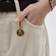 Teenie Weenie Bear Damenbekleidung 2025 Sommer neu einfache lose geradlinige Hosen Retro modische Jeans hellgrau M.