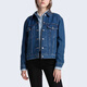 李维斯（Levi's）简约翻领长袖牛仔外套 女款 蓝色 蓝色 XS