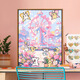 
vcvbvo Yanyan Stationery 2025 new line puppy digital oil painting DIY cartoon children's hand-painted fill coloring oil painting LL13886 20*30cm thick solid wood inner frame
