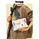 Guliang Jiji Kunogigi/Guliang Jiji Baustein Handtasche Kleine 25 neue Design mit echtem Leder Crossbody -Umhängetasche für Frauen Blau -Weiß -Bausteine