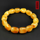 Amber Pai, one thing, one picture, one certificate, natural amber, Russian material, chicken fat, yellow beeswax bracelet for men and women, no cracks, 21.3g, 11*15mm