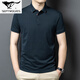 
Seven Wolves 2025 summer new short-sleeved T-shirt for men, middle-aged and young people, simple casual and versatile lapel solid color POLO shirt men's clothing F52-SM6627 white S 165