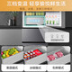 Haier refrigerator 351 liter French three-door multi-door double frequency conversion energy-saving first-level energy efficiency double cycle system air-cooled frost-free small rental house home appliances national subsidy 15% black gold purification + three-speed variable temperature zone + WIFI intelligent control + support for trade-in