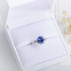 Fat Donglai's same style sapphire ring for women S925 silver tanzanite ring live ring for women gemstone jewelry jewelry ring 925 silver platinum plated live ring