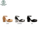 
Woodpecker Sheepskin Mary Jane Heels Split Toe Pig's Troe Shoes Women's 2025 New High Heels Thick Heels Silver Shoes Round Toe Light Mouth Try 9856 Silver 39