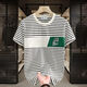 
Begiche 2025 new short-sleeved T-shirt fashionable casual trend summer striped round neck men's versatile top white breathable sweat-absorbing cotton 9898 M