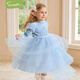 Snuffy Girls Elsa Princess Dress Autumn and Winter Baby Girl Birthday Dress Elsa Dress Warm and Includes Cloak Ice Blue 100