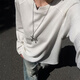 SWAMP AREA Henry collar long-sleeved men's spring and autumn waffle t-shirt men's casual long-sleeved top SWT614 white 2XL