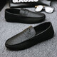 Spider King (Zhizhuwang) Summer transpirable y versátiles zapatos de cuero cómodos e informales zapatos de moda británicos de moda 2025 zapatos de frijoles perezosos sin deslizamiento D826 Negro 39