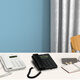 Original Adapté à Deli Telephone Wired Seat Téléphone Fandlor for Home Extension Office ID ID Business Téléphone 13567 Élégant corps large noir