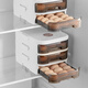 Sungsa Japanese egg storage box for refrigerator, food-grade crisper, slide-type rolling egg artifact drawer placement rack, white layer, about 21 pieces, automatic replenishment