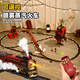 Children's New Year Electric Remote Control Retro Steam Train Toy Rail Car Set Simulation EMU Model Boy Track Change-Retro Steam Train