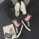 HaiLan Home's new summer low-top canvas trendy shoes for men's trendy men's shoes versatile casual sports shoes 9909 white 39