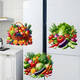 Yonghuan Küche Gemüse Aufkleber Kühlschranktürfliesen frisches Obst und Gemüse Selbstklebendem Maltüren und Fenster Aufkleber wasserdichtes Maler TG9859 Selbstklebendes Malerei 0cm*0 cm lange Seite 70 cm (große Größe bessere Wirkung