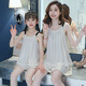Heyu Girls Sustagante pijama en verano algodón delgado y lindo niña niña bebé padre-hija-hija madre suspender de verano # 11303 # flor de albarico 170 8 # código 90-105cm 30Jin [Jin es igual a 0,5 kg]