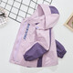 Duomi fairy tale girls' spring, autumn and winter new fashion children's detachable windbreaker plus velvet cartoon color matching three-in-one guarantee 160 purple