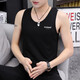 DONNJUNN Men's Clothing 2025 New Vest Inner Base Shirt Pure Cotton Undeformed Teenagers Fitness Outdoor Wear Middle School Students Group 07-M9708 White + M9793 Dark Gray M [Suggestions: 85Jin [Jin equals 0.5 kg] to 100Jin [Jin equals 0.5 kg]]