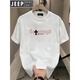 JEEP SPIRITJEEP PIRIT220克纯棉复古黑色上衣情侣装2025新款美式显百搭圆领 2024V695黑色2025 M