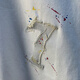 Kurashi Ichiki Sommer Herren kurzärmelig T-Shirt Lose Casual Runde Hals Dünne Kleidung 2025 Neu gestickte halbärmelige T-Shirt Männer White_ [HJ6630] M_SUitable_95-110jin [Jin gleich 0,5 kg] Verschleiß tragen