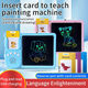 Shantoulin Village Children's Enlightenment Toys LCD Graffiti Handwriting Painting Board Bilingual Card Learning Literacy Early Education Machine Cross-border Two-in-One 224 Audiobooks Blue Chinese English