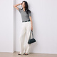 Eifli (eifini) Eifli versatile casual POLO neck slim sweater for women 2025 summer new commuter top for women Shentan gray S 80-105Jin [Jin equals 0.5 kg]