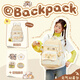 Cnoles Cnoles Blasen-Rucksack für Frauen mit hoher hübscher Nischen-Rucksack für Junior High School Girls große Kapazitäts-Rucksack für Frauen leichte Gänsegelb