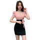 
BFXY nightclub work clothes, sexy dresses, nightclub KTV dress massage foot bath technician 3882 black XL suggests 115-125Jin [Jin equals 0.5 kg]
